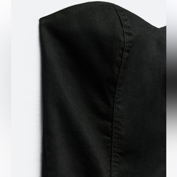 Zara DENIM TRF JUMPSUIT BLACK NWT - Picture 7 of 8